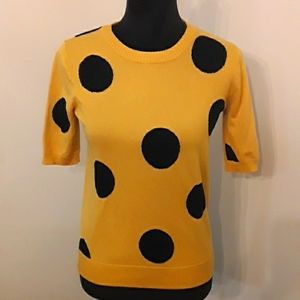 Large Polka Dot Yellow Sweater S